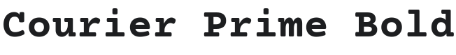Courier Prime Bold Font Preview