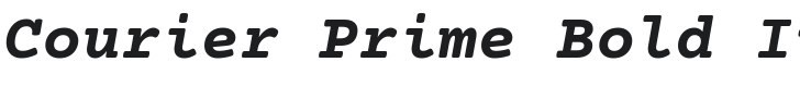 Courier Prime Bold Italic Font Preview