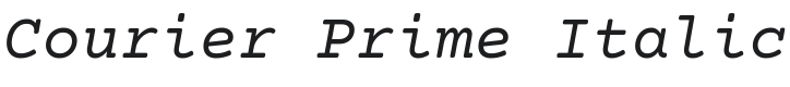 Courier Prime Italic Font Preview