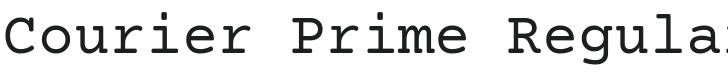 Courier Prime Font Preview