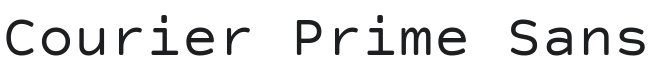 Courier Prime Sans Font Preview