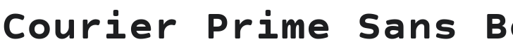Courier Prime Sans Bold Font Preview