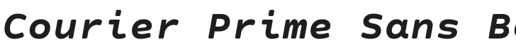 Courier Prime Sans Bold Italic Font Preview