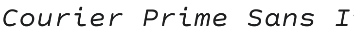 Courier Prime Sans Italic Font Preview