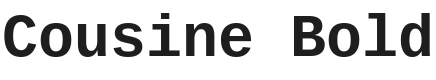 Cousine Bold Font Preview