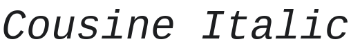 Cousine Italic Font Preview
