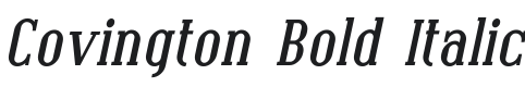 Covington Bold Italic Font Preview