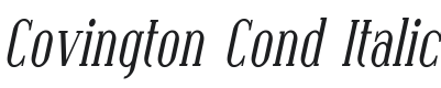 Covington Cond Italic Font Preview