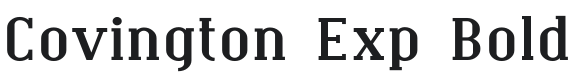 Covington Exp Bold Font Preview