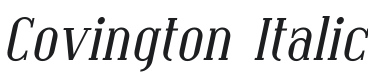 Covington Italic Font Preview
