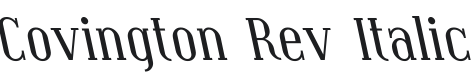 Covington Rev Italic Font Preview
