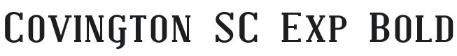 Covington SC Exp Bold Font Preview