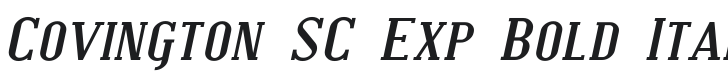 Covington SC Exp Bold Italic Font Preview