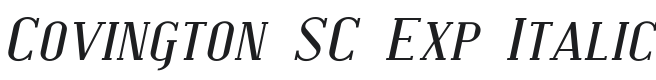 Covington SC Exp Italic Font Preview