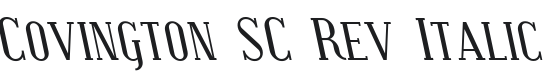 Covington SC Rev Italic Font Preview