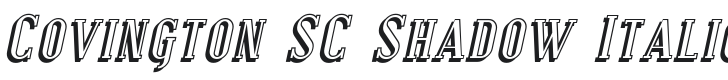 Covington SC Shadow Italic Font Preview