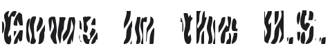 Cows In the U.S. Font Preview