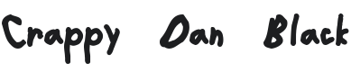 Crappy Dan Black Font Preview
