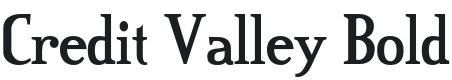 Credit Valley-Bold Font Preview