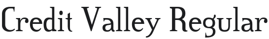 Credit Valley-Regular Font Preview