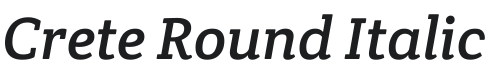 Crete Round Italic Font Preview