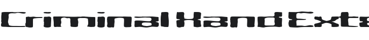 Criminal Hand Extended Font Preview