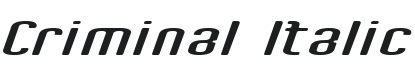 Criminal Italic Font Preview