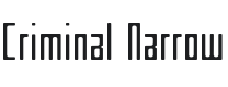 Criminal Font Preview