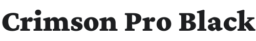 Crimson Pro Black Font Preview