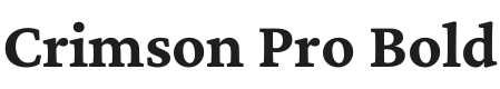 Crimson Pro Bold Font Preview