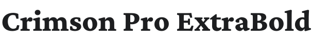 Crimson Pro ExtraBold Font Preview
