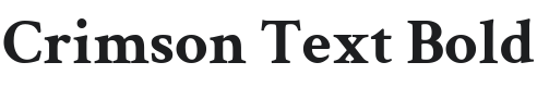 Crimson Text Bold Font Preview