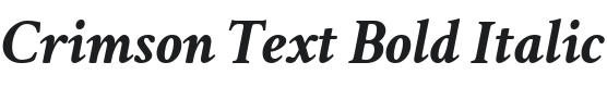 Crimson Text Bold Italic Font Preview