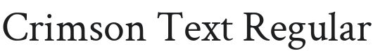 Crimson Text Font Preview
