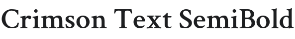 Crimson Text SemiBold Font Preview
