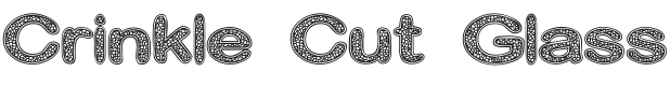Crinkle Cut Glass Font Preview