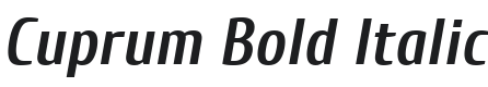 Cuprum Bold Italic Font Preview