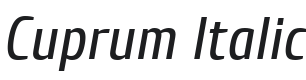 Cuprum Italic Font Preview