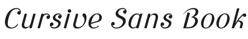 Cursive Sans Font Preview