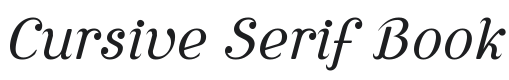 Cursive Serif Font Preview