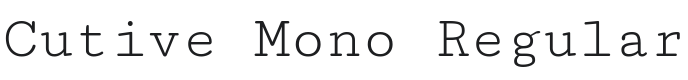 Cutive Mono Font Preview