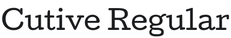 Cutive Font Preview