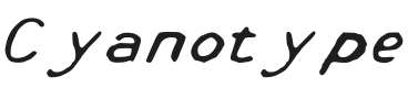 Cyanotype Font Preview