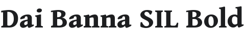 Dai Banna SIL Bold Font Preview