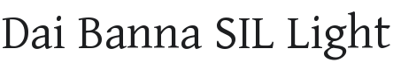Dai Banna SIL Light Font Preview