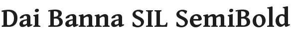 Dai Banna SIL SemiBold Font Preview
