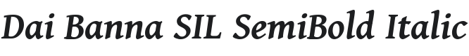 Dai Banna SIL SemiBold Italic Font Preview