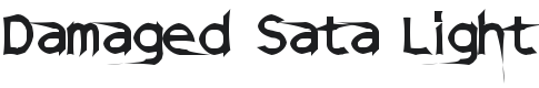 Damaged Sata Light Font Preview