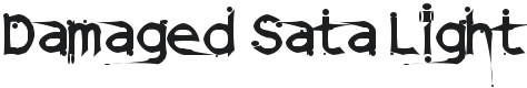 Damaged Sata Light Extended Font Preview