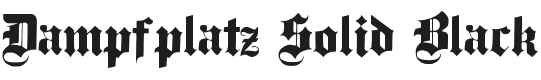 Dampfplatz Font Preview